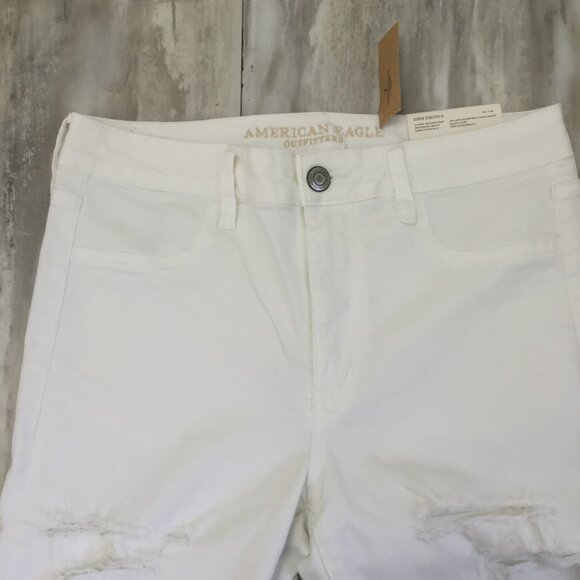NWT American Eagle Super Stretch X Distressed Hi-Rise Jegging Crop Jean 12s - Picture 5 of 12